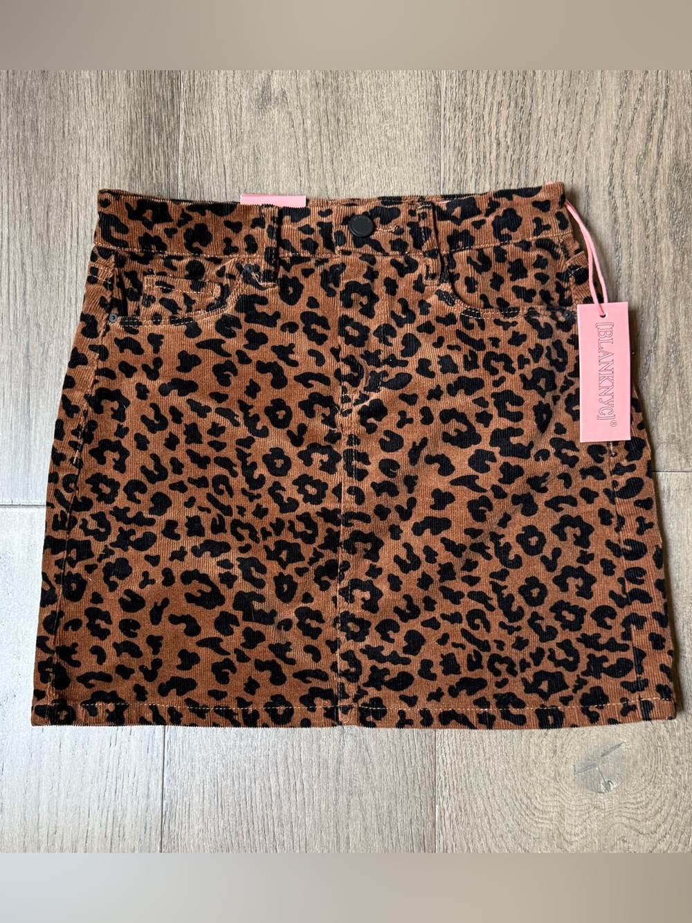 Blank NYC Leopard Corduroy Skirt NWT SZ 10 GIRLS
